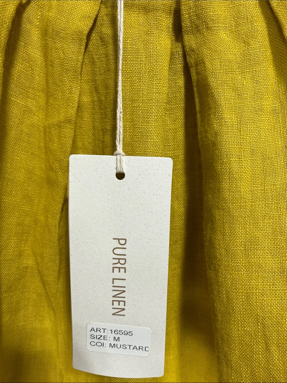 Yellow Linen Halter Camisole - PTP 20 - Picture 2 of 6